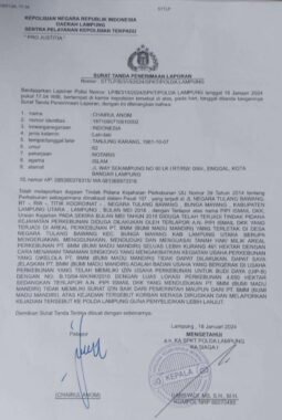 Kasus Sudah Setahun P-21, Chairul Anom Minta Polda Lampung Limpahkan Perkara Penguasaan Lahan PT. BMM