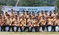 Hari Pramuka Ke-65, Kwarcab Tanggamus Gelar Upacara Di Bumi Perkemahan Gisting
